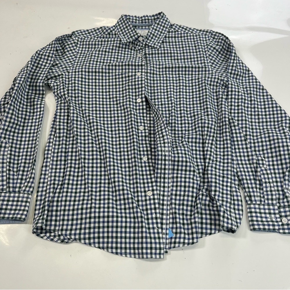 Sfera men men’a blue and green flannel shirt M m138-37